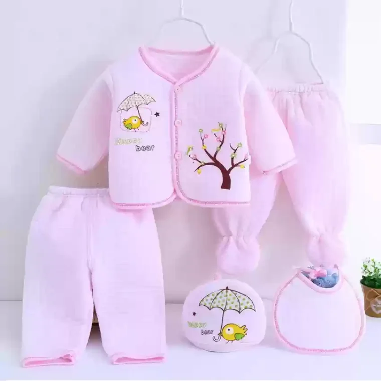 5 in 1 Unisex 1 month to 1 year Baby Clothes - Image 3