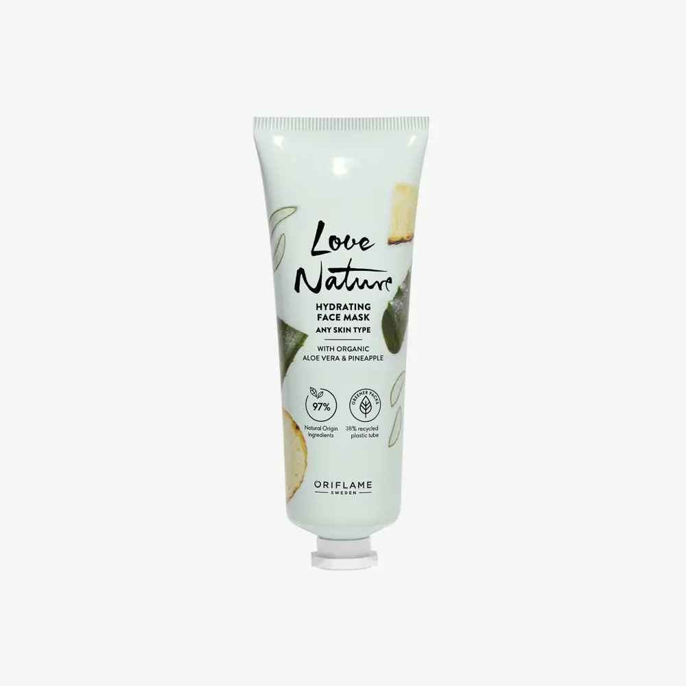 Love Nature Hydrating Face Mask with Organic Aloe Vera & Pineapple