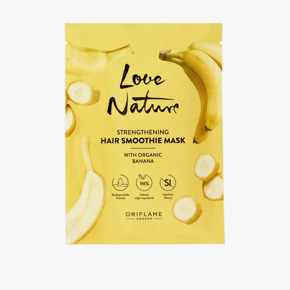 Love Nature Strengthening Hair Smoothie Mask with Organic Banana
