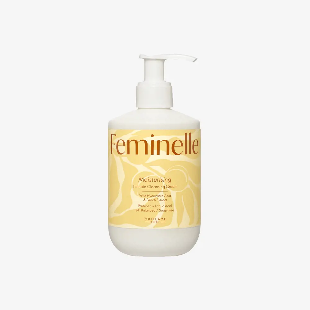 Feminelle Moisturising Intimate Cleansing Cream with Hyaluronic Acid and Peach Extract