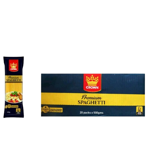 Crown Premium Spaghetti Fat 500g (X20)
