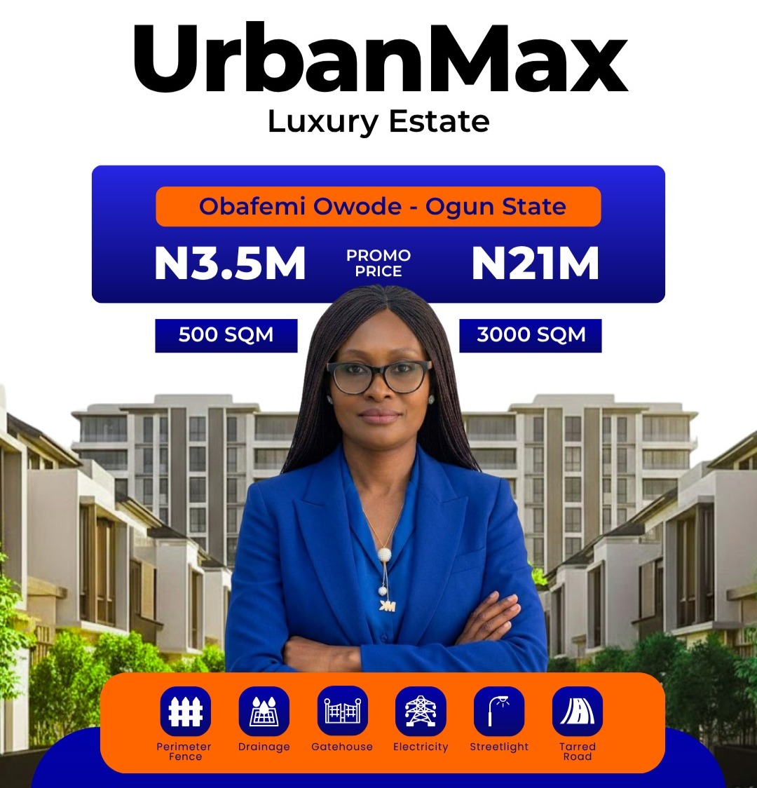 3000sqm at UrbanMax Luxury Estate, Obafemi Owode, Ogun State