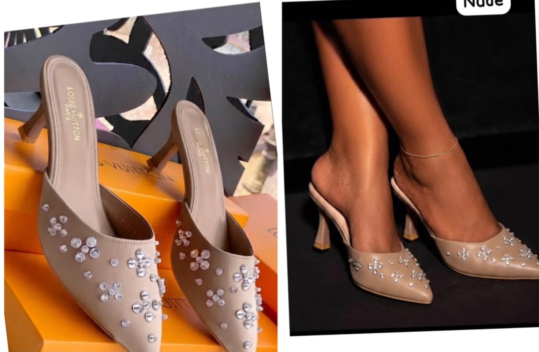 Louis Vuitton rhinestone mules - Image 3
